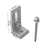 Fijación Tipo L Techo Estructura Solar - Imagen 3